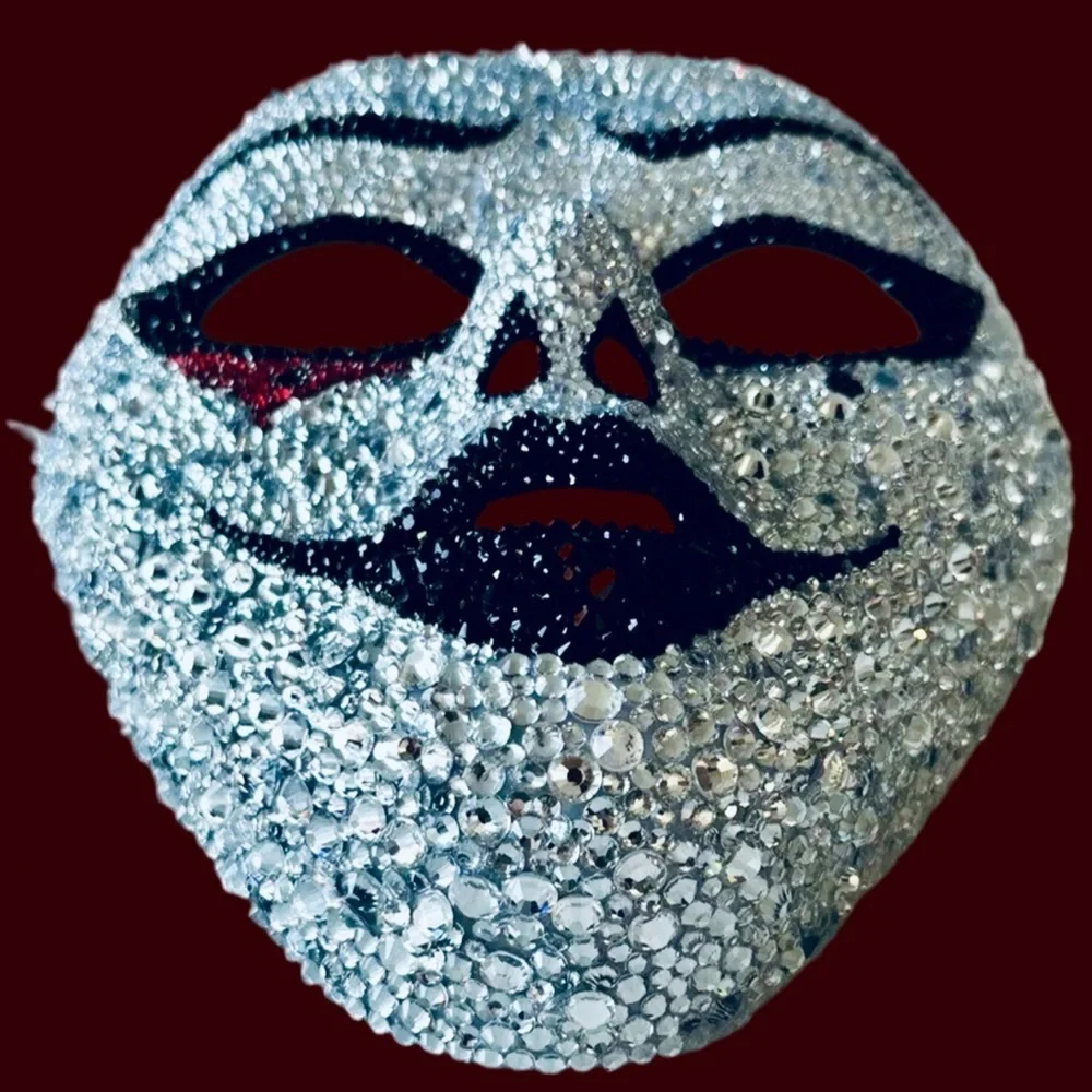🆑Rhinestone Bedazzled Masquerade Bling Face Mask For Halloween,Mardi Grass &More